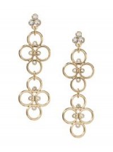 BANANA REPUBLIC Delicate Ring Linear Earring ~ statement drop earrings ~ cocktail jewellery