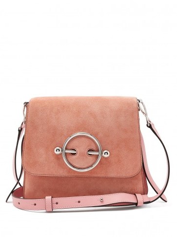 JW ANDERSON Disc small pink leather cross-body bag - flipped
