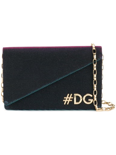 DOLCE & GABBANA Hashtag logo shoulder bag / small chic chain strap bags