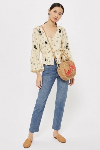 Topshop Embroidered Floral Blouse | vintage style blouses - flipped