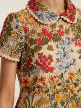 REDVALENTINO Embroidered floral-mesh ruffle hem dress ~ beautiful detailed embroidery