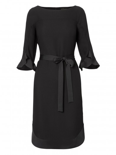 BANANA REPUBLIC Flounce Sleeve Tie-Waist Dress ~ chic little black dresses
