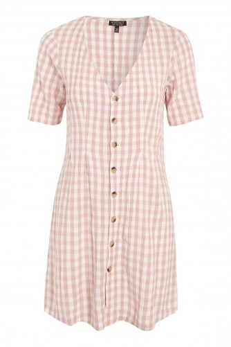 Topshop Gingham Mini Dress | pink check dresses - flipped