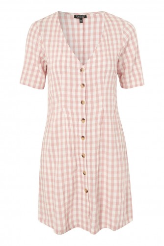Topshop Gingham Mini Dress | pink check dresses