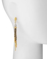 Gurhan Sultan Collection White & Black Diamond Tassel Earrings – fringe statement jewellery