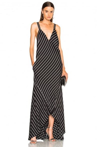 HAIDER ACKERMANN Striped Camisole Dress | long cross back slip dresses - flipped