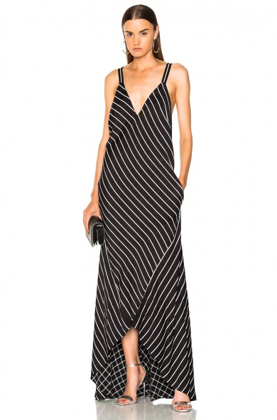 HAIDER ACKERMANN Striped Camisole Dress | long cross back slip dresses