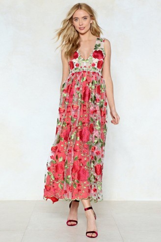 NASTY GAL Heart and Soul Floral Dress ~ plunging party dresses