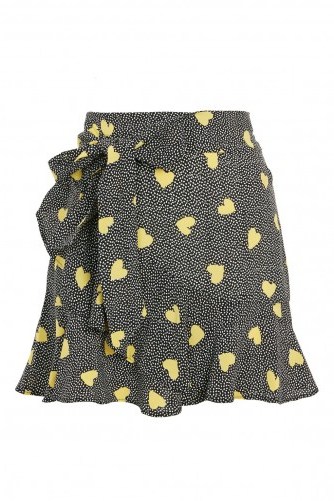 Topshop Heart Ruffle Tie Mini Skirt | flippy mini skirts - flipped