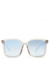 LE SPECS It Aint Baroque square-frame acetate sunglasses ~ clear framed eyewear