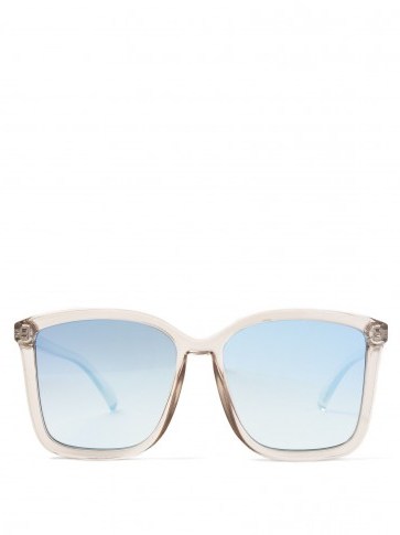 LE SPECS It Aint Baroque square-frame acetate sunglasses ~ clear framed eyewear - flipped