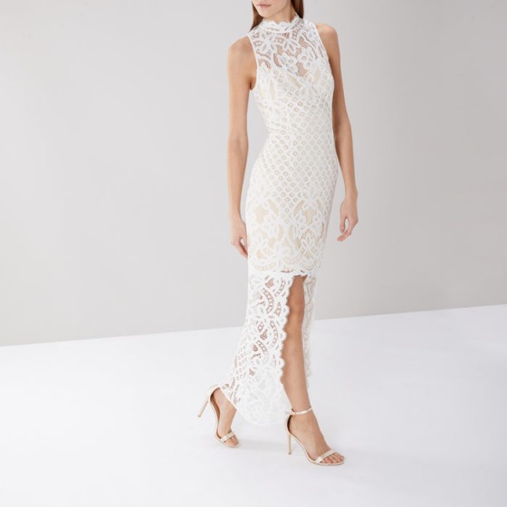 COAST Izzy Lace Maxi Dress – long ivory open back party dresses