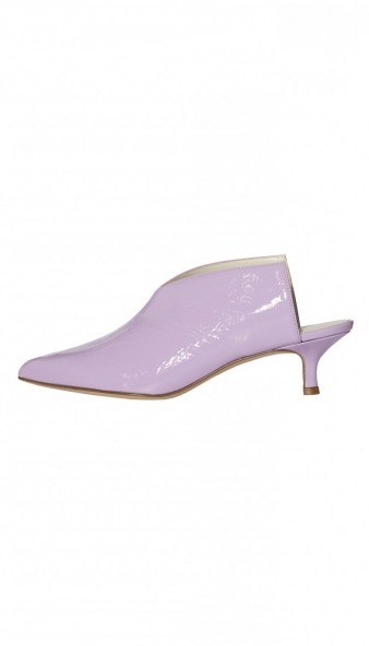 TIBI JASE MULES – lavender cut-out back shoes - flipped