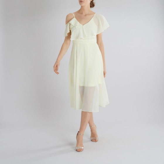 Coast Jenna Dress in Lemon – pastel-yellow dresses - flipped