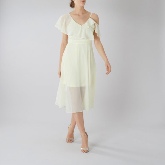 Coast Jenna Dress in Lemon – pastel-yellow dresses