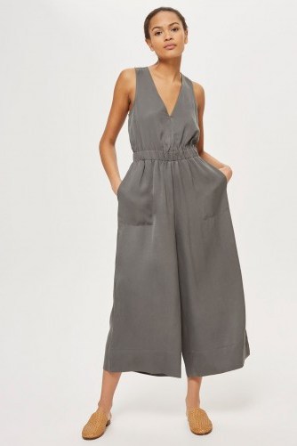 Native Youth Grey Wide Leg Jumpsuit | cropped jumpsuits - flipped