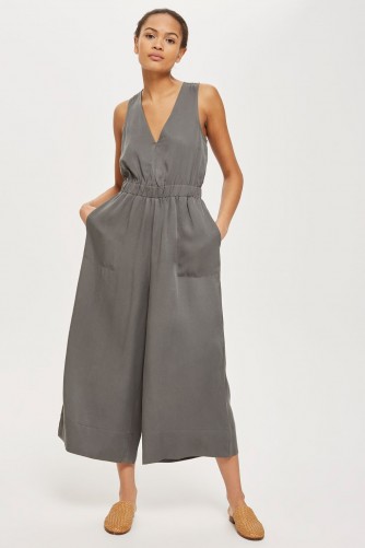 Native Youth Grey Wide Leg Jumpsuit | cropped jumpsuits