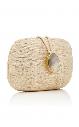 KAYU Adeline Straw Clutch. NATURAL EVENING BAGS