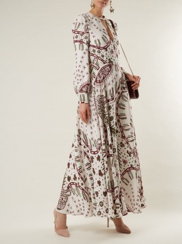 VALENTINO Leopard-print crepe dress ~ long printed dresses - flipped