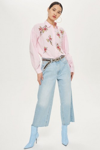 Topshop Love Me Grace Shirt | pink floral shirts