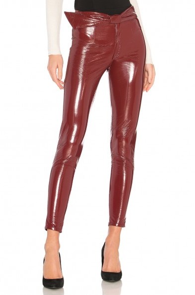 LPA LEGGING 599 in Cherry, as worn by Charlotte McKinney out in Los Angeles, 2 February 2018. Celebrity skinny pants | star style leggings - flipped