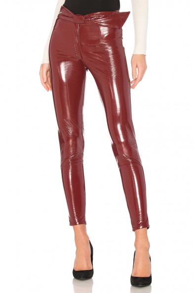 LPA LEGGING 599 in Cherry, as worn by Charlotte McKinney out in Los Angeles, 2 February 2018. Celebrity skinny pants | star style leggings