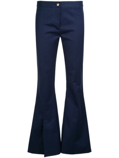 MAGGIE MARILYN She’s Still A Dreamer navy flared trousers - flipped