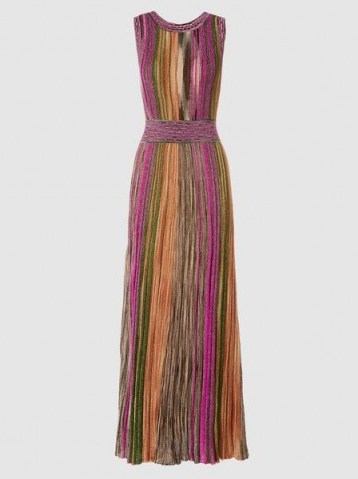 ‎MISSONI‎ Sleeveless Metallic Crochet-Knit Maxi Dress ~ long luxe evening dresses - flipped