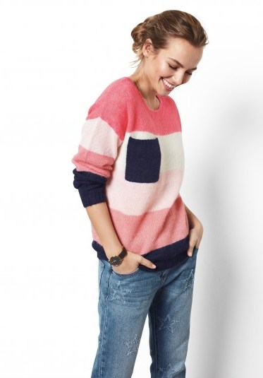 hush Multi Colourblock Jumper ~ pink and blue jumpers - flipped