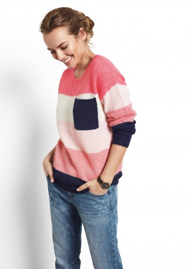 hush Multi Colourblock Jumper ~ pink and blue jumpers