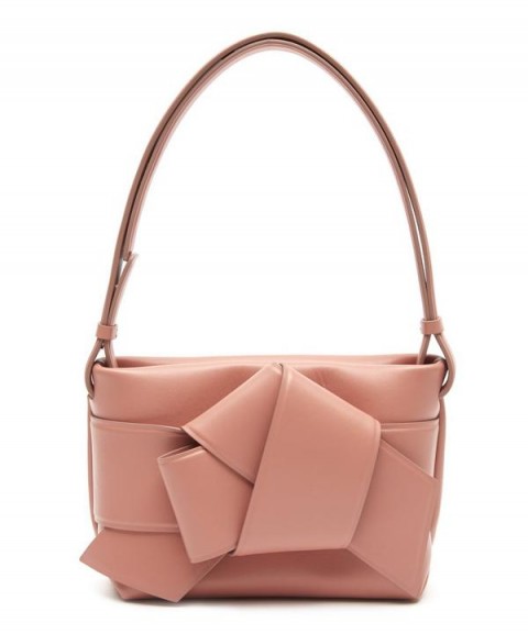 ACNE STUDIOS Musubi Bow Front Pink Leather Handbag