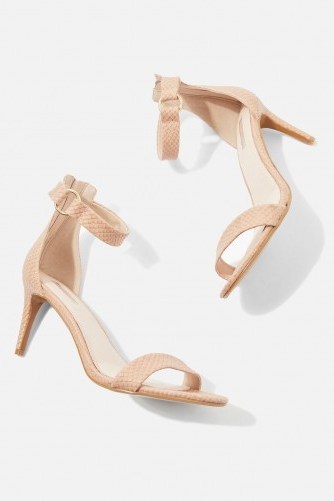 TOPSHOP Nude Ring Heeled Sandals - flipped