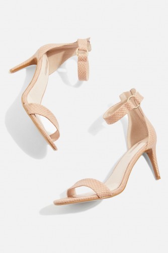 TOPSHOP Nude Ring Heeled Sandals