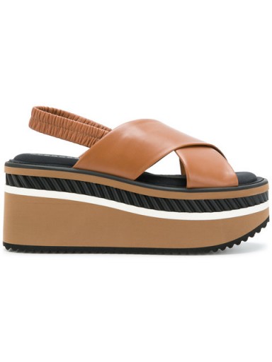 ROBERT CLERGERIE Omin flatform sandals / chunky slingback flatforms