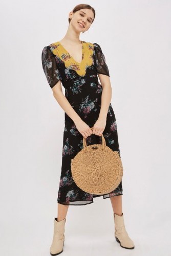 Topshop Rodeo Western Midi Dress | floral dresses for spring - flipped