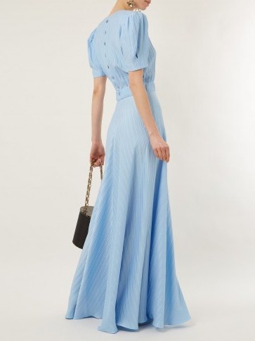 VIKA GAZINSKAYA Round-neck puff-sleeved silk gown ~ vintage style elegance - flipped