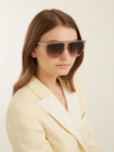 CÉLINE EYEWEAR Shadow aviator D-frame acetate sunglasses ~ large chic eyewear