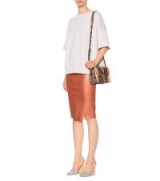 STOULS Gilda metallic leather skirt | luxe pencil skirts