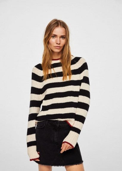 MANGO Stripe pattern sweater YINYANR | striped jumpers - flipped
