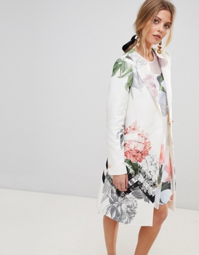 Ted Baker Arnot Coat in Palace Gardens Print | spring/summer statement coats