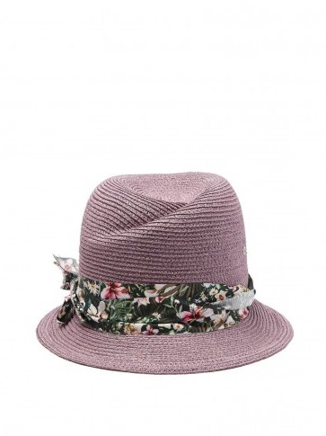 MAISON MICHEL Virginie straw hat – lavender hats - flipped
