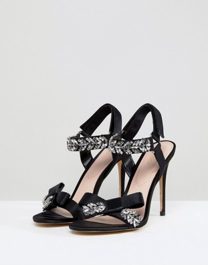ALDO Two Part Heeled Sandal with Embellishment and Bow Detail – party heels