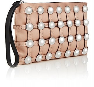 ALEXANDER WANG Roxy Satin Pouch ~ embellished clutch bags