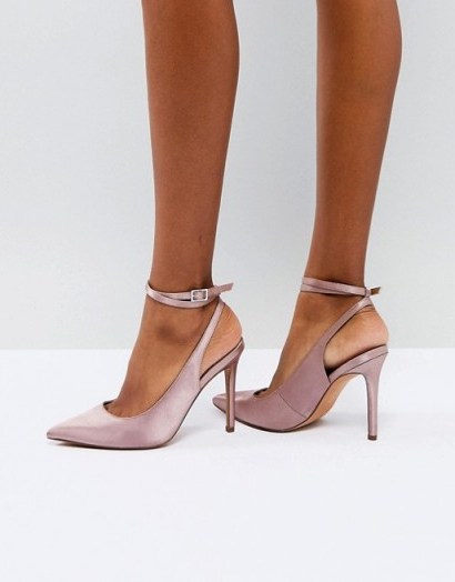 ASOS PICKLE Pointed High Heels / nude strappy slingbacks - flipped