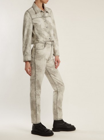 ECKHAUS LATTA Bleached high-rise straight-leg jeans ~ light-grey denim