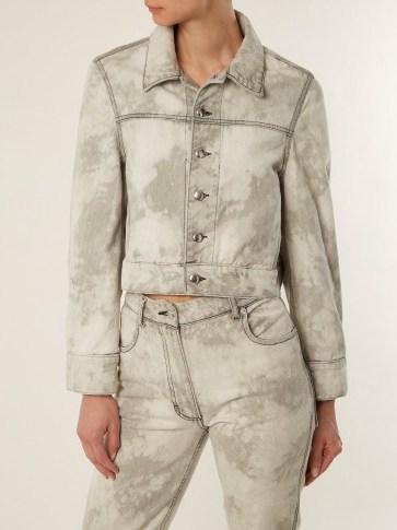 ECKHAUS LATTA Bleached-denim cropped jacket ~ light-grey jackets - flipped