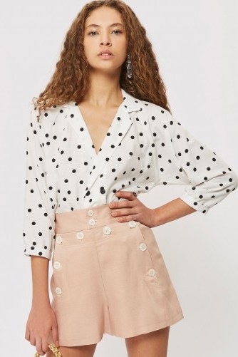 Topshop Pink Button Shorts | retro summer fashion - flipped