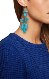 CALVIN KLEIN 205W39NYC Imitation-Turquoise Drop Earrings ~ blue stone statement jewellery