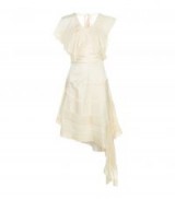 Chloé Ivory Asymmetric Ruffle Dress