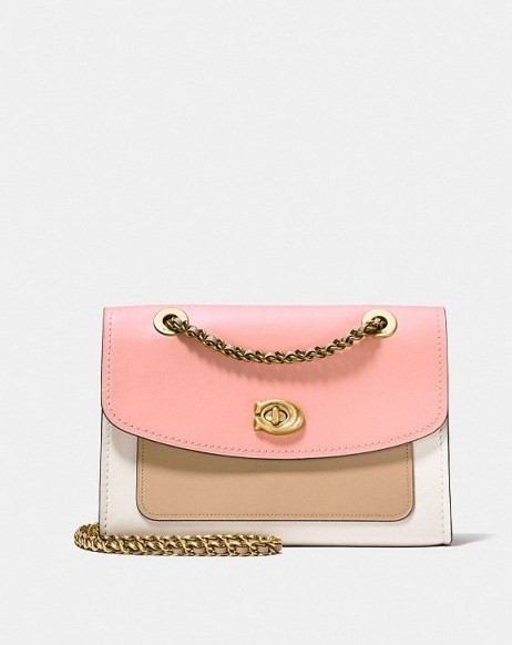 COACH Parker In Colorblock / pink handbags - flipped